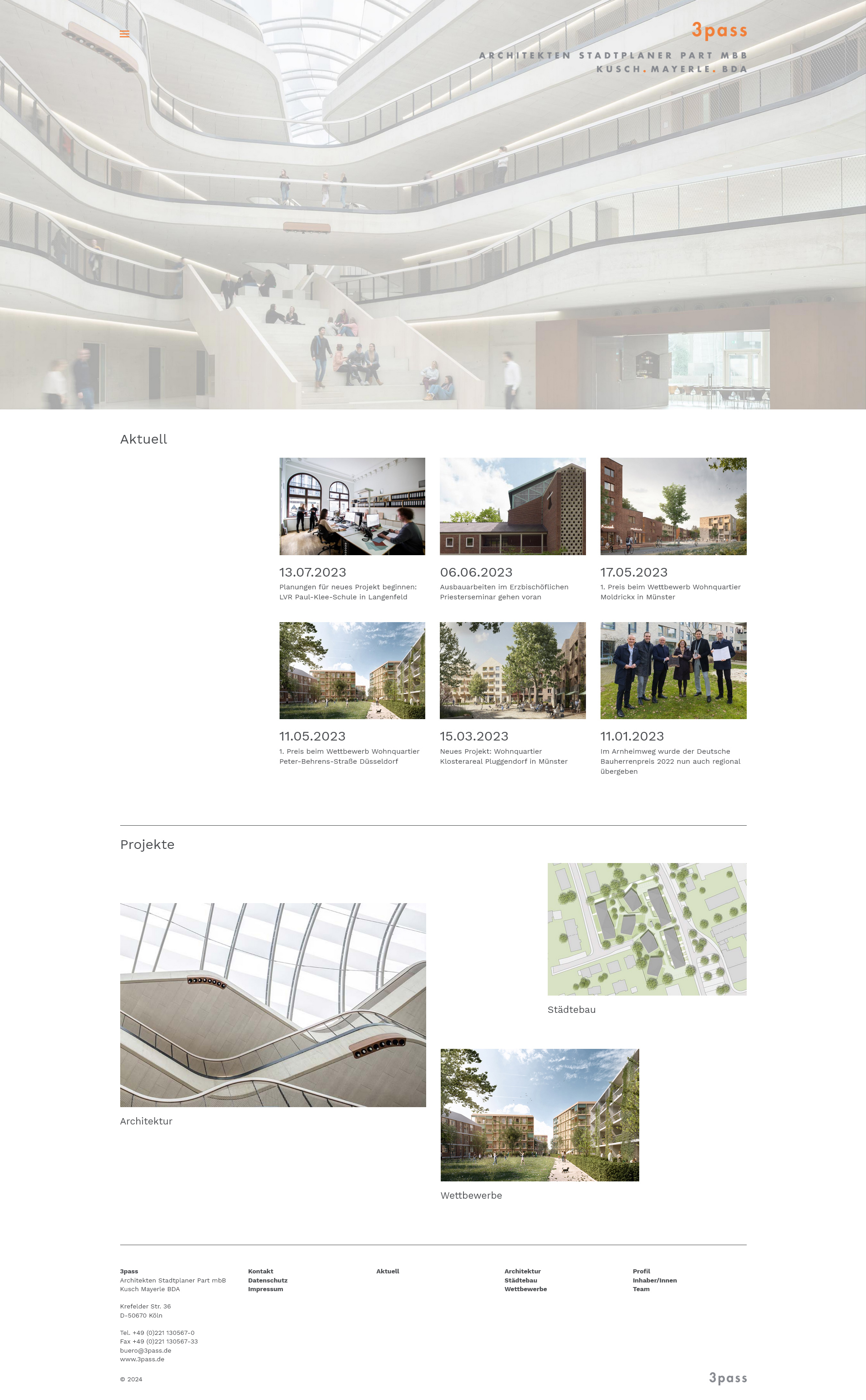 Webdesign Screenshot: 3pass Architekten Stadtplaner Part mbB